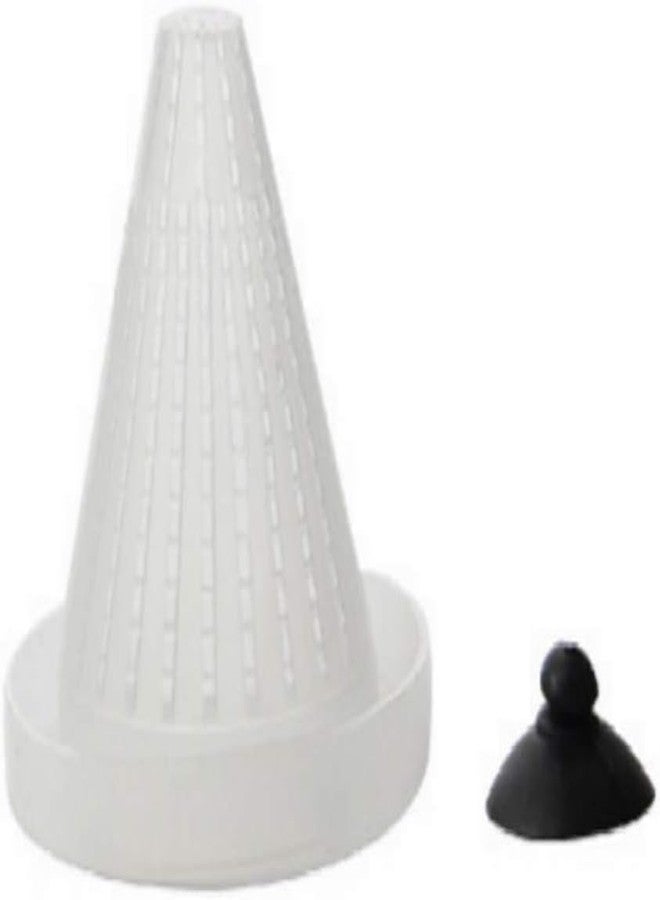 Tnyvm White 7cm Cone Shape Aquarium Red Worm Fish Feeder with Suction Height Professional, Automatic Feeders, Fish and Aquatic Pets - Image 1